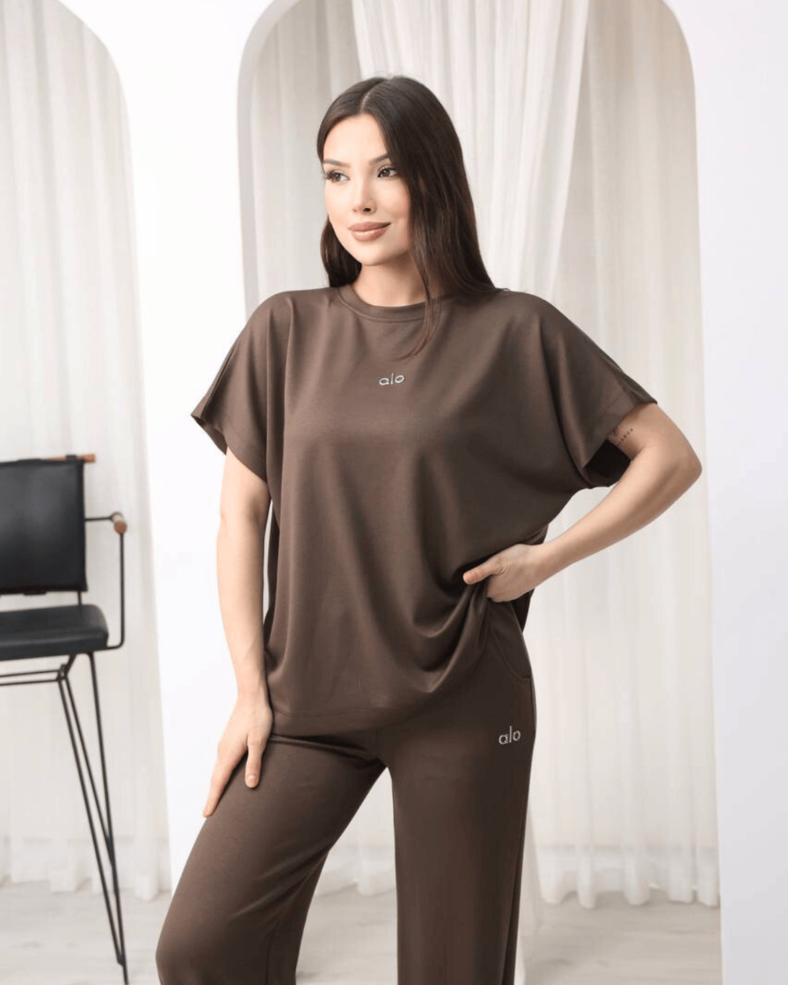 ElysMode Outfit Sets Brown / S Alo Luxe Minimal Set