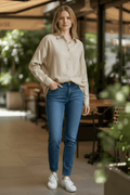 ElysMode Shirts & Tops Beige / S Elysmode Chemise