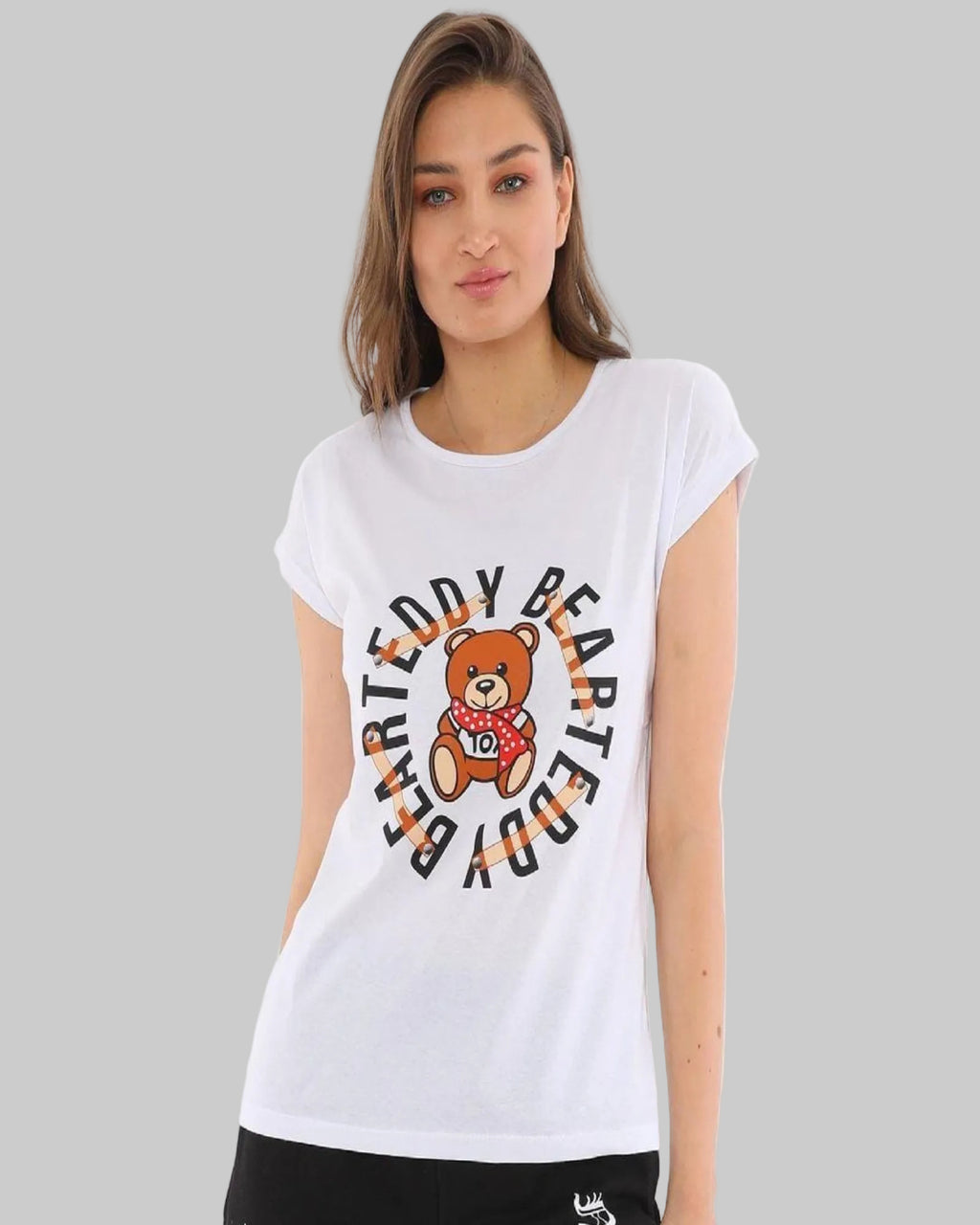 ElysMode Shirts & Tops White / S Teddy Bear Top
