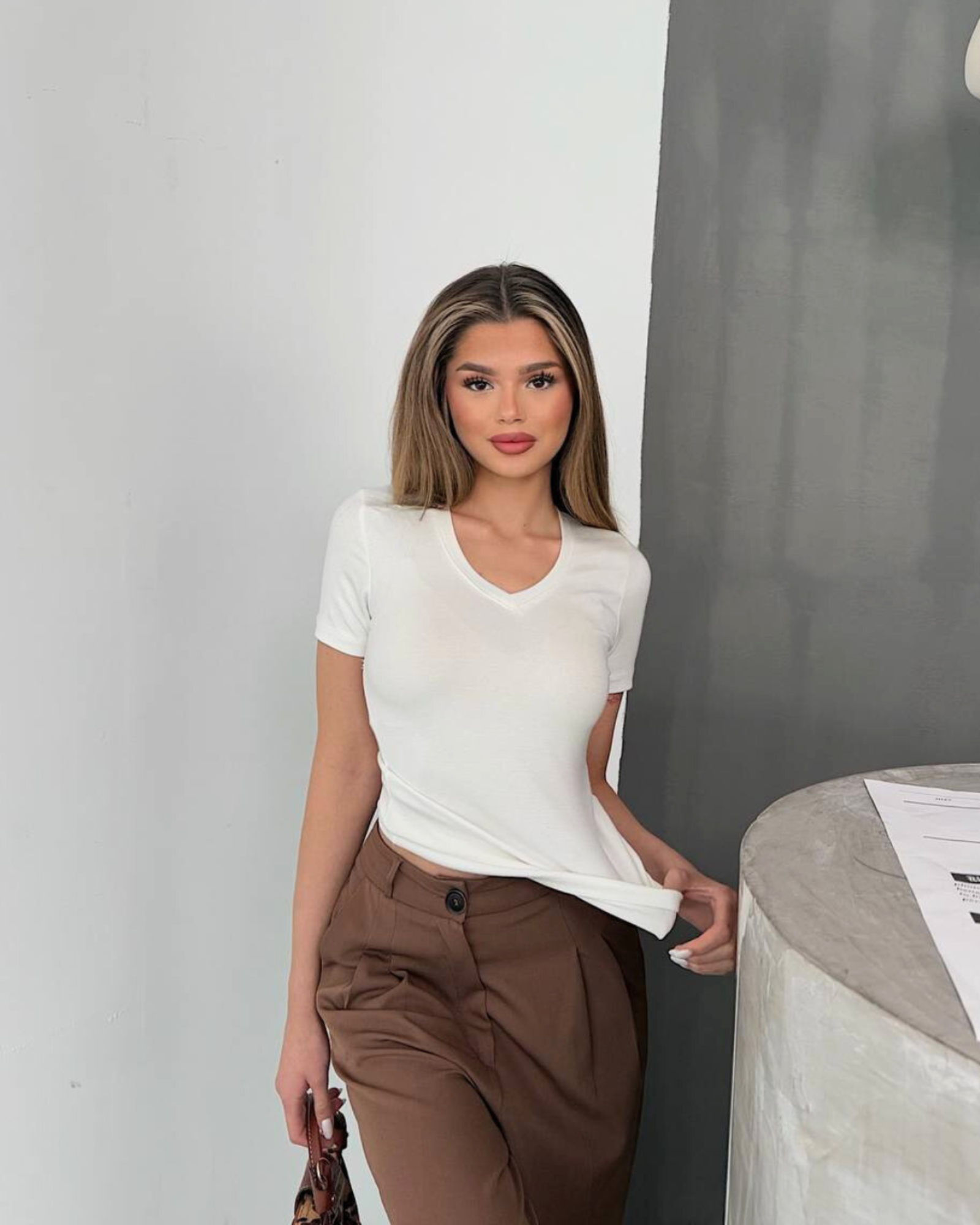 ElysMode Shirts & Tops White / S The Essence V Top